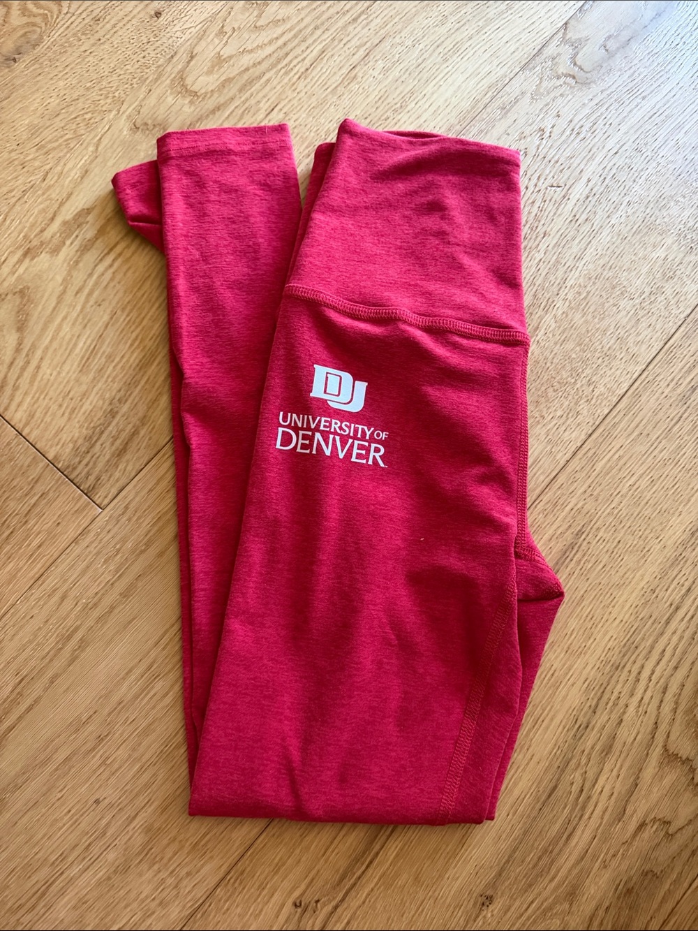 University of Denver Red Leggings - DU Logo